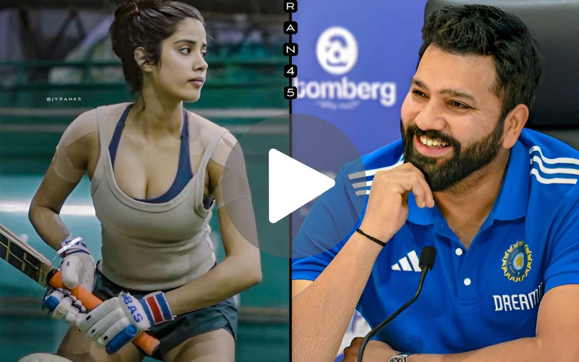 [Watch] Rohit Sharma Features With Janhvi Kapoor, Rajkummar Rao In A Movie Song