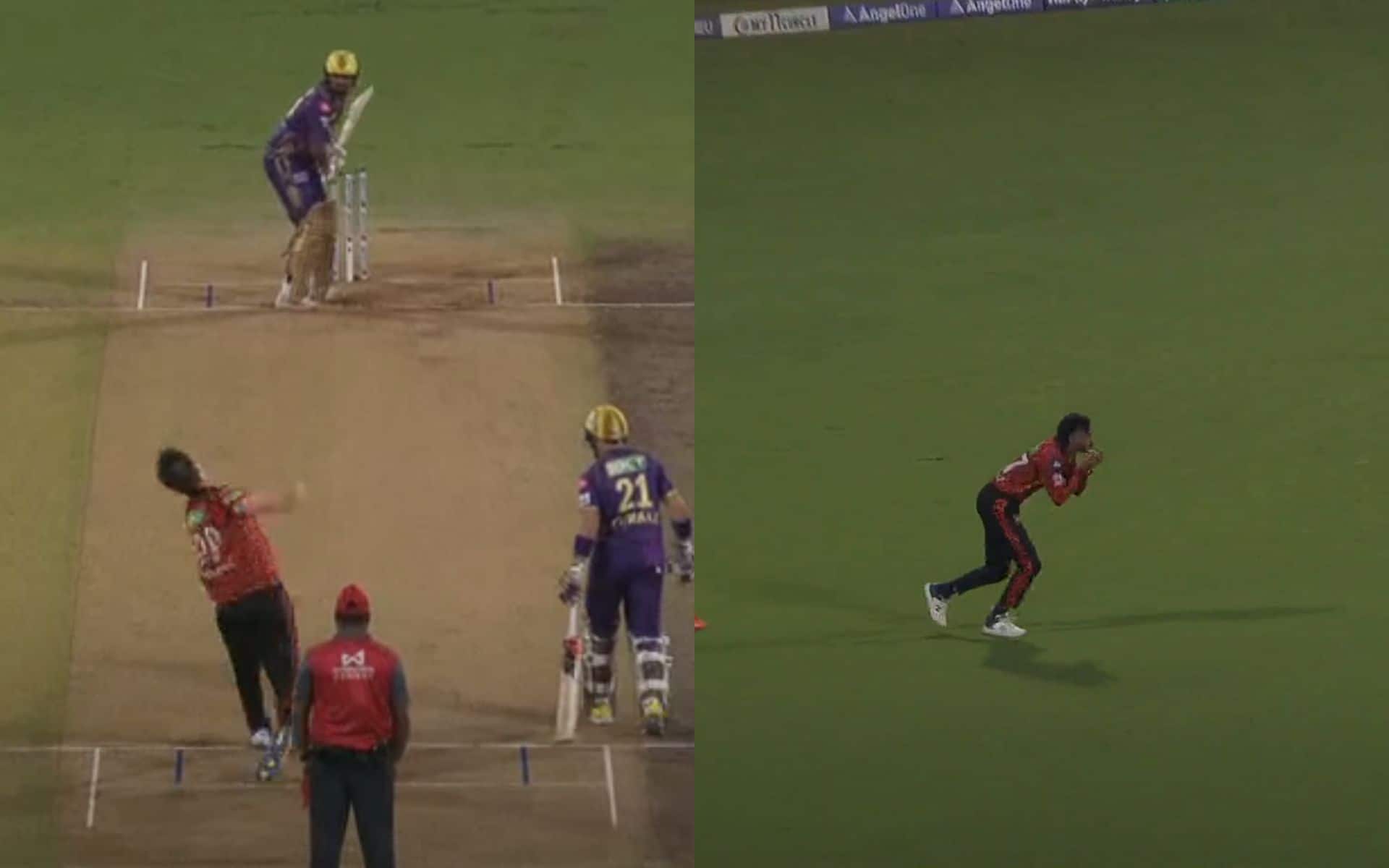 Shahbaz Ahmed kissed the ball after Narine's wicket (x.com)