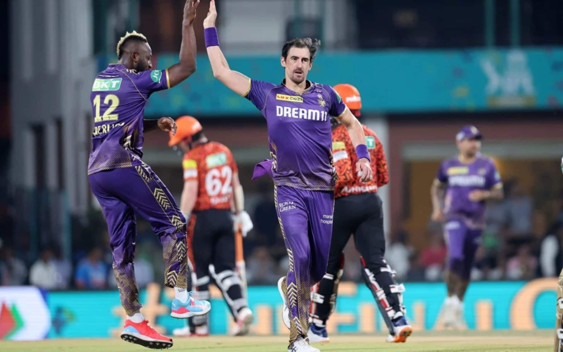 Mitchell Starc celebrating an SRH wicket in the final (BCCI)