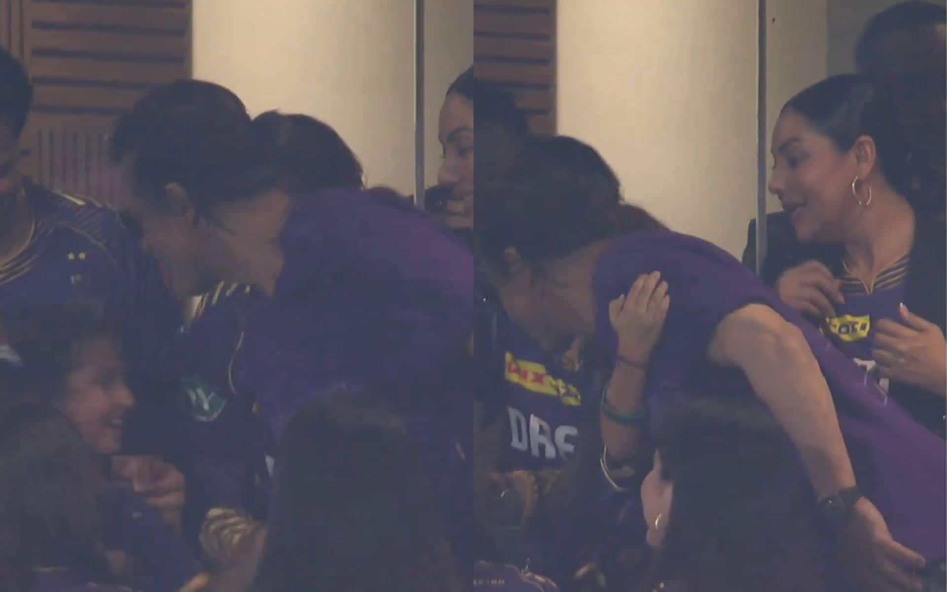 Shah Rukh Khan hugging a little girl after KKR's triumph (X.com)