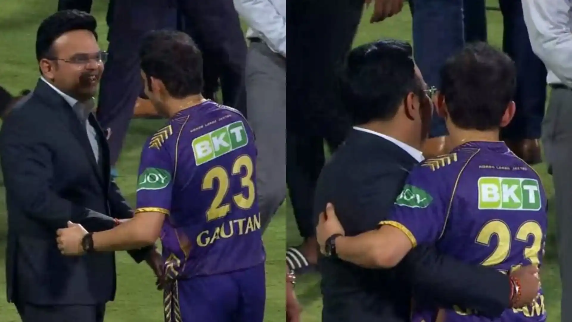 Gambhir Meets & Hugs Jay Shah Amid Talks Of India Coach Job After KKR's IPL Triumph