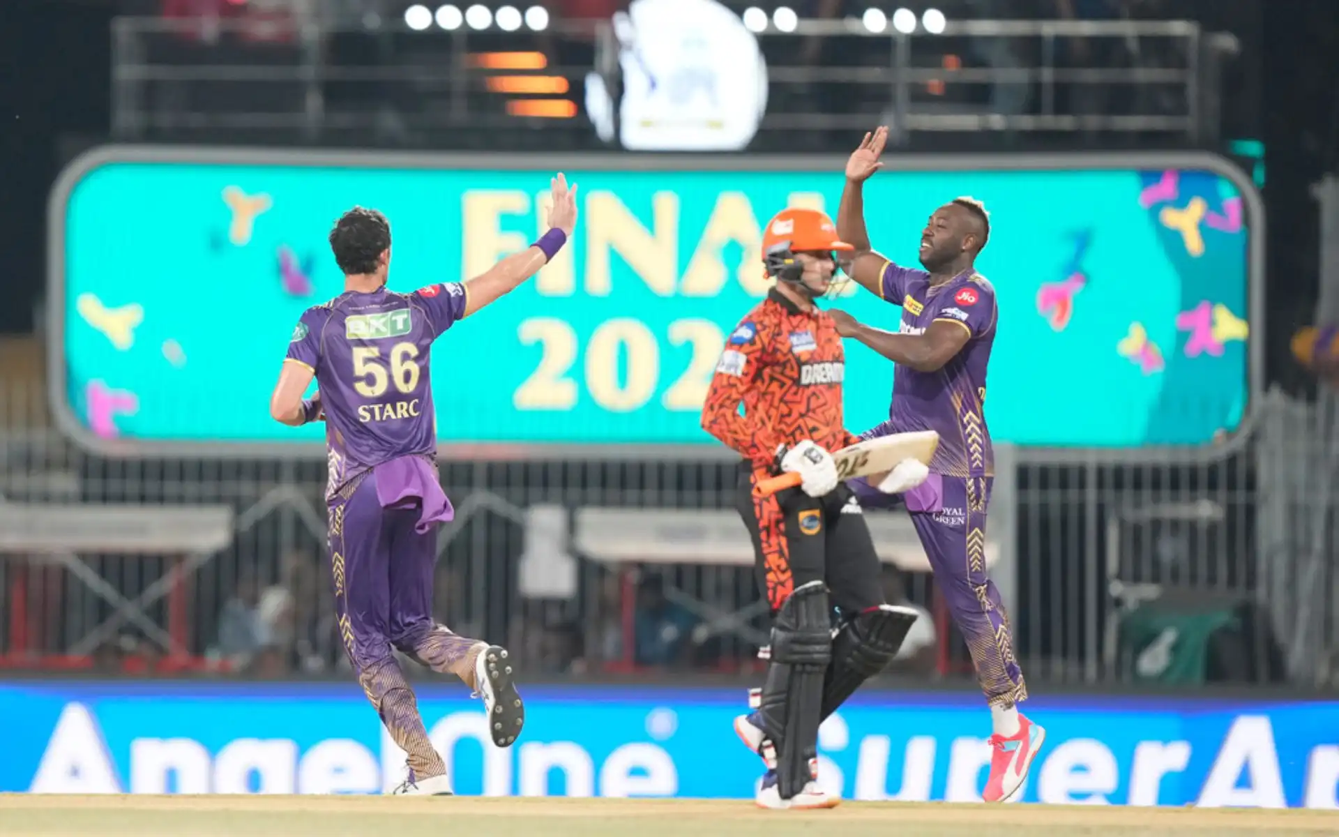 Mitchell Starc clean bowled Abhishek Sharma in first over of IPL final (AP)