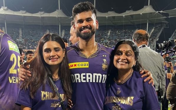 Shreyas Iyer Poses With Mother, Sister After KKR’s IPL 2024 Win