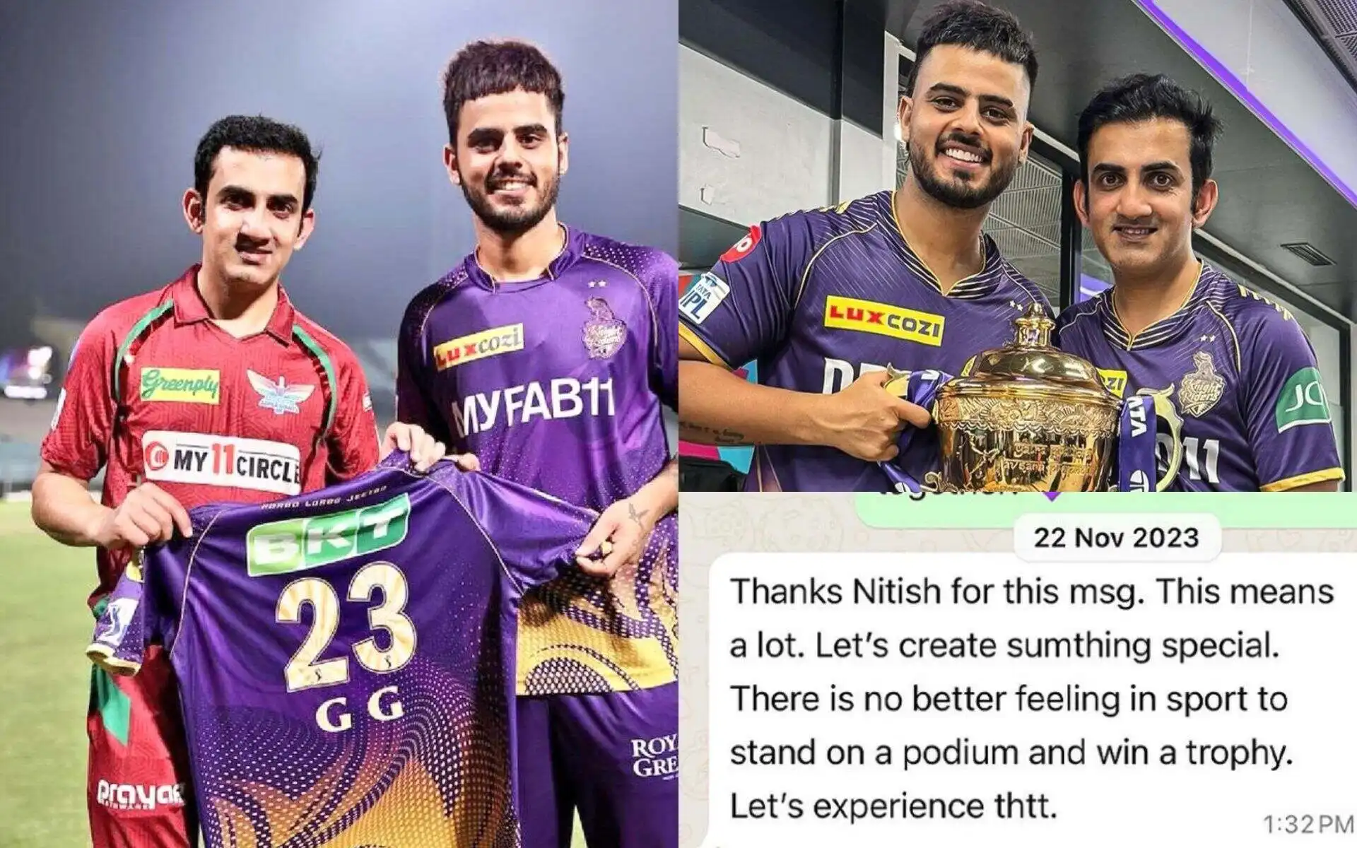 Gautam Gambhir wrote a special message to Nitish Rana before IPL 2024 (x.com)