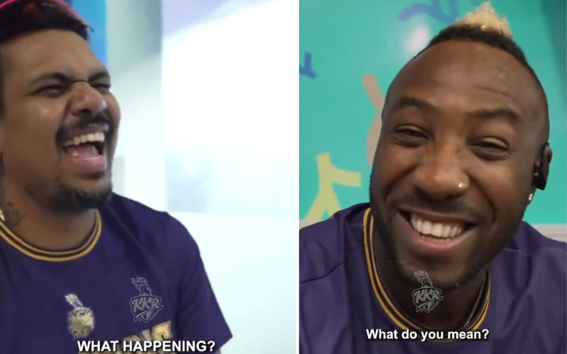 Sunil Narine, Andre Russell in funny conversation with KKR (X.com)