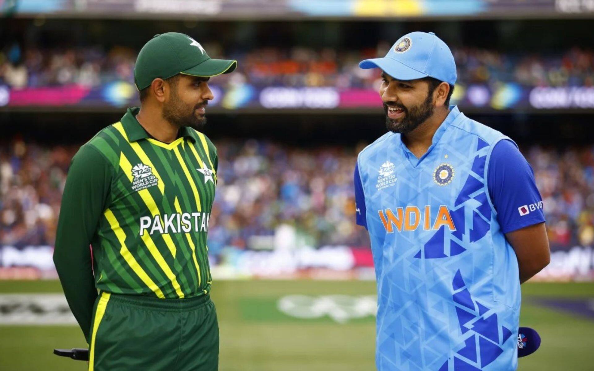 Babar Azam and Rohit Sharma during T20 World Cup 2022 [X]