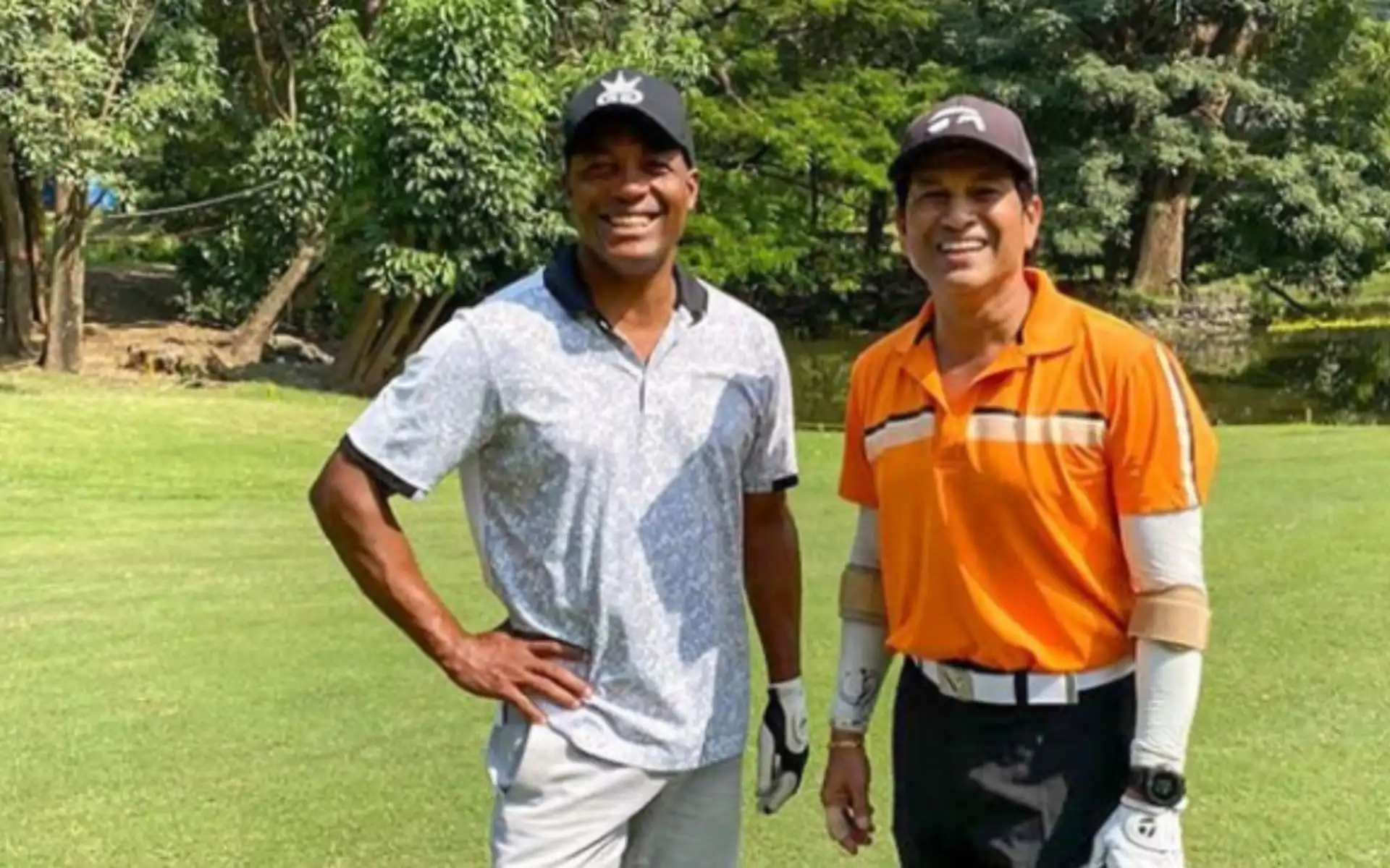 Sachin Tendulkar with Brian Lara (X.com)