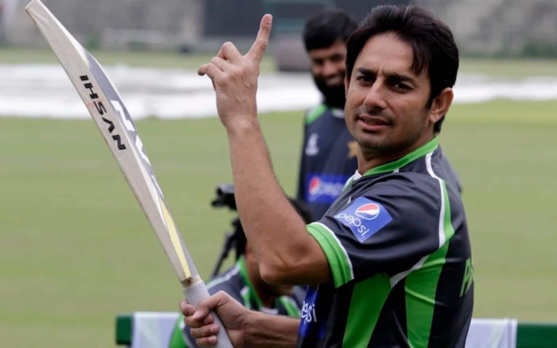 Saeed Ajmal during a training session (AP)