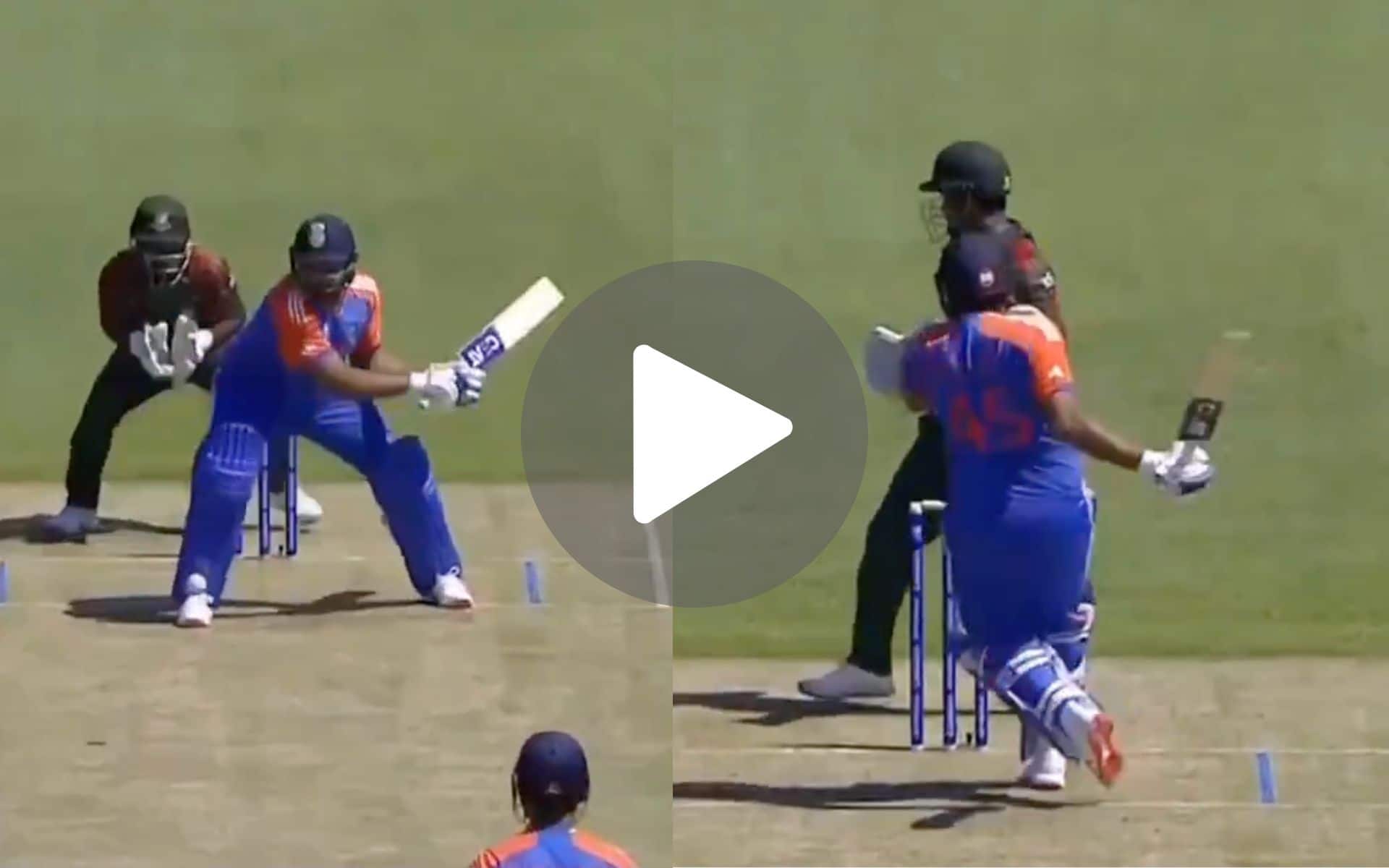 [Watch] Rohit Sharma Embarrasses Himself With Awkward Switch Hit In T20 WC Warm-Up