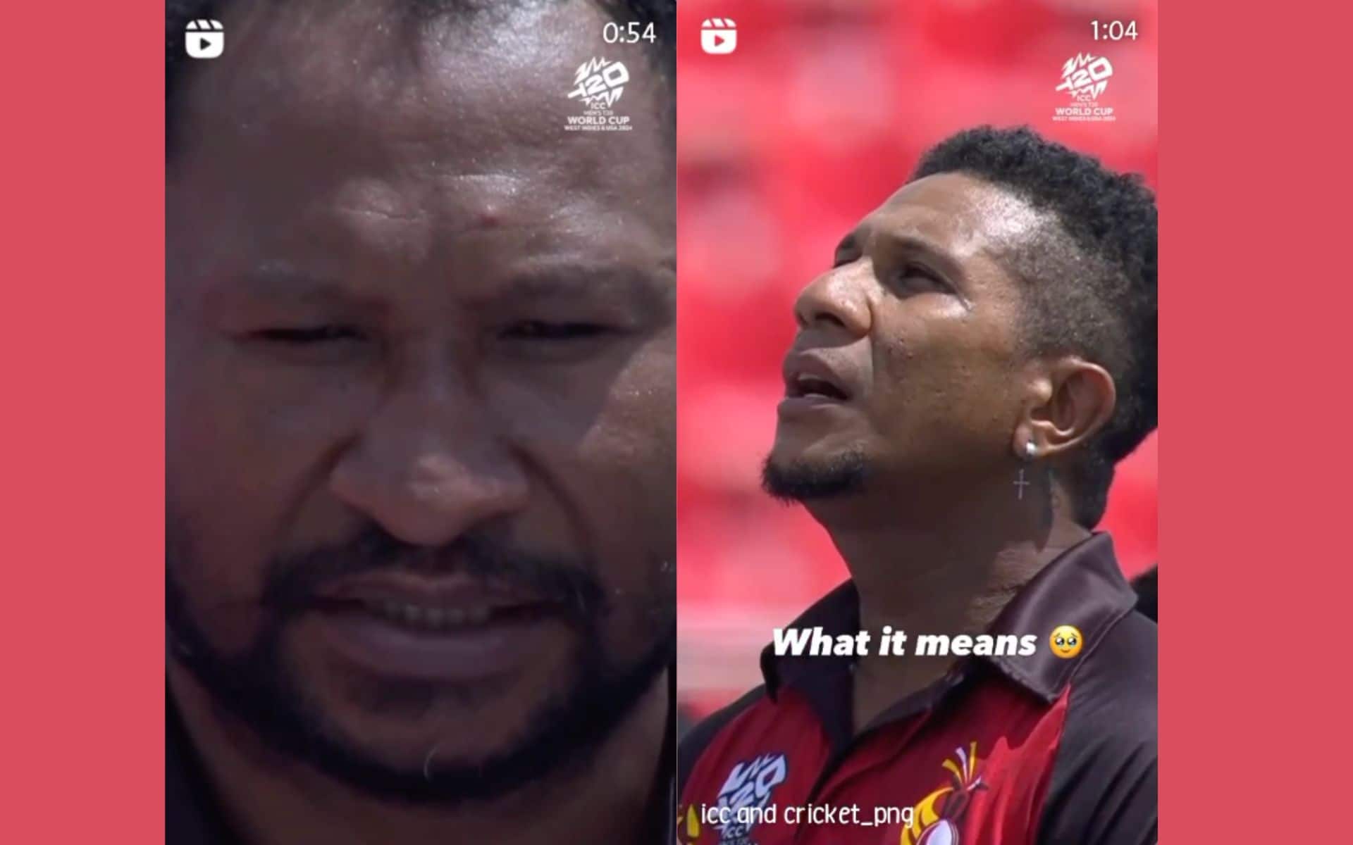 PNG players at national anthem before WI clash (Instagram)
