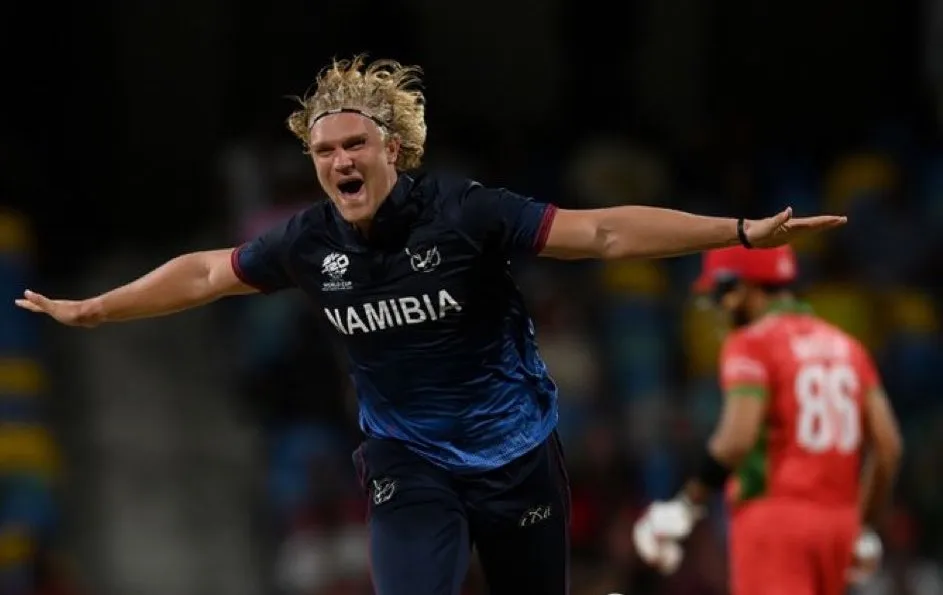 Trumpelmann picked up 4 wickets Vs Oman [X]
