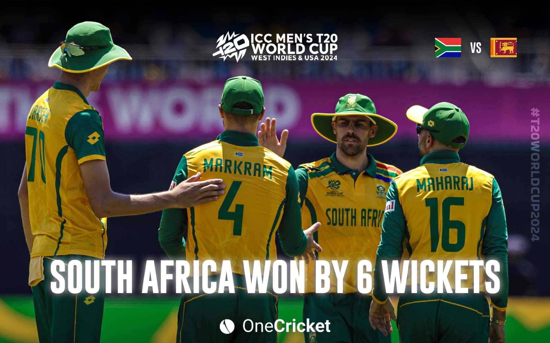 South Africa registered 6-wicket win vs SL (OneCricket)