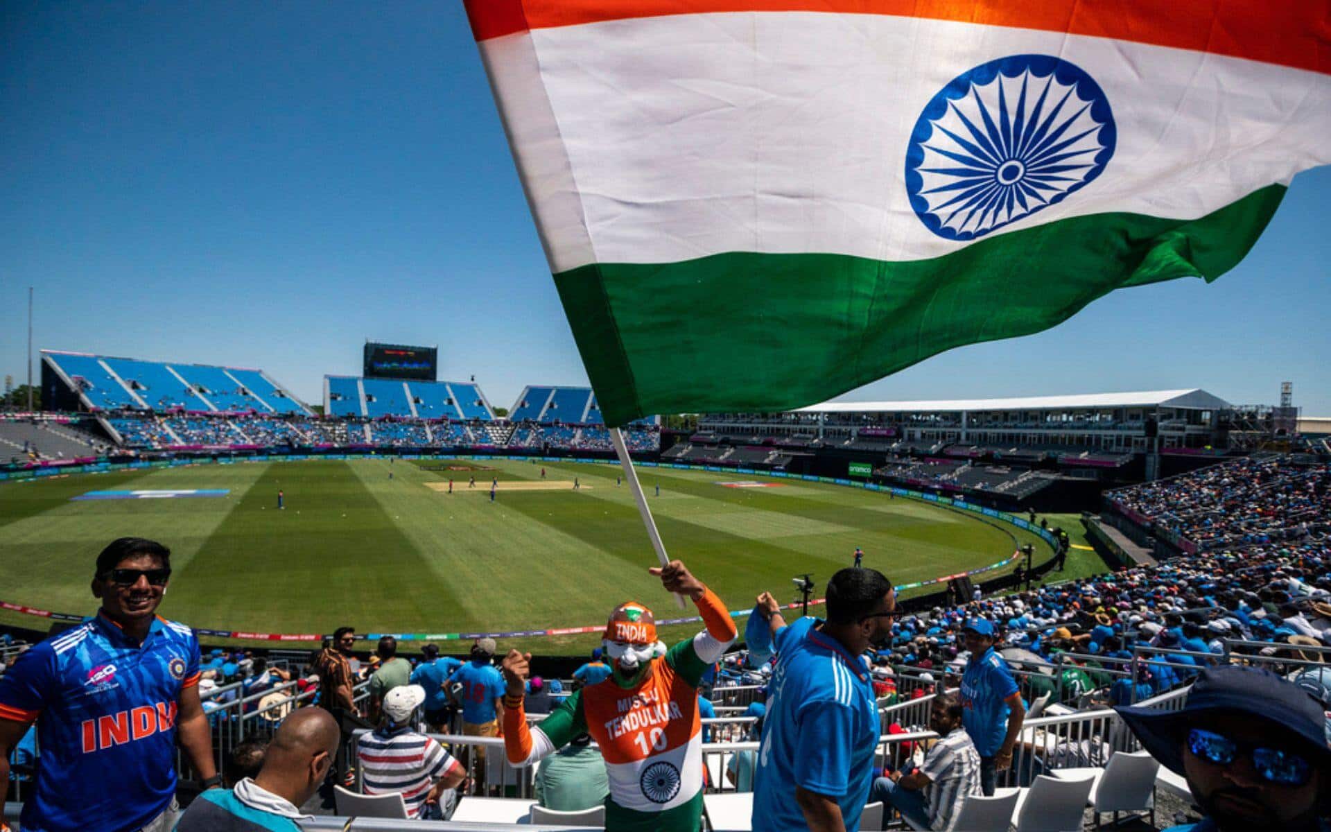Indian fans at Nassau County International Cricket Stadium (Associated Press)