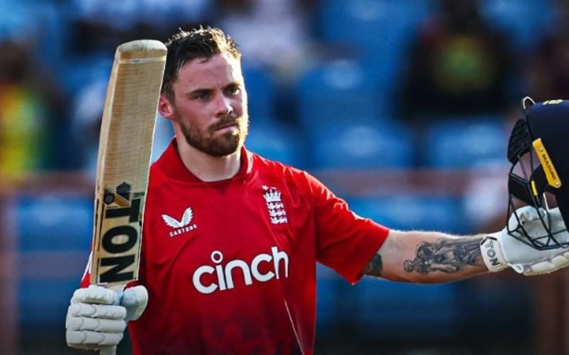 Phil Salt after scoring century against West Indies (X.com)