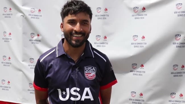 Nitish Kumar made his USA debut against his former side Canada [X.com]