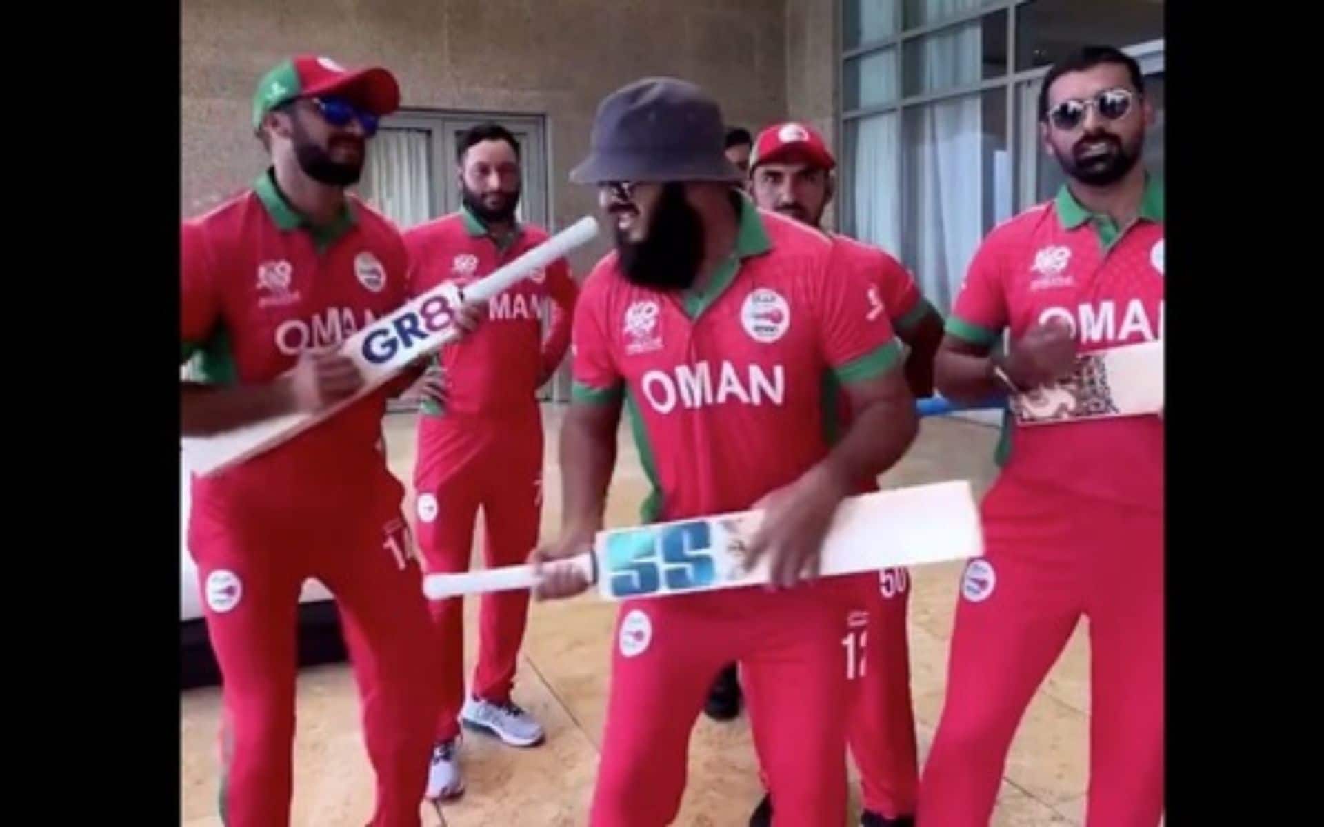 Oman players grooving on 'Bado Badi' [X.com]