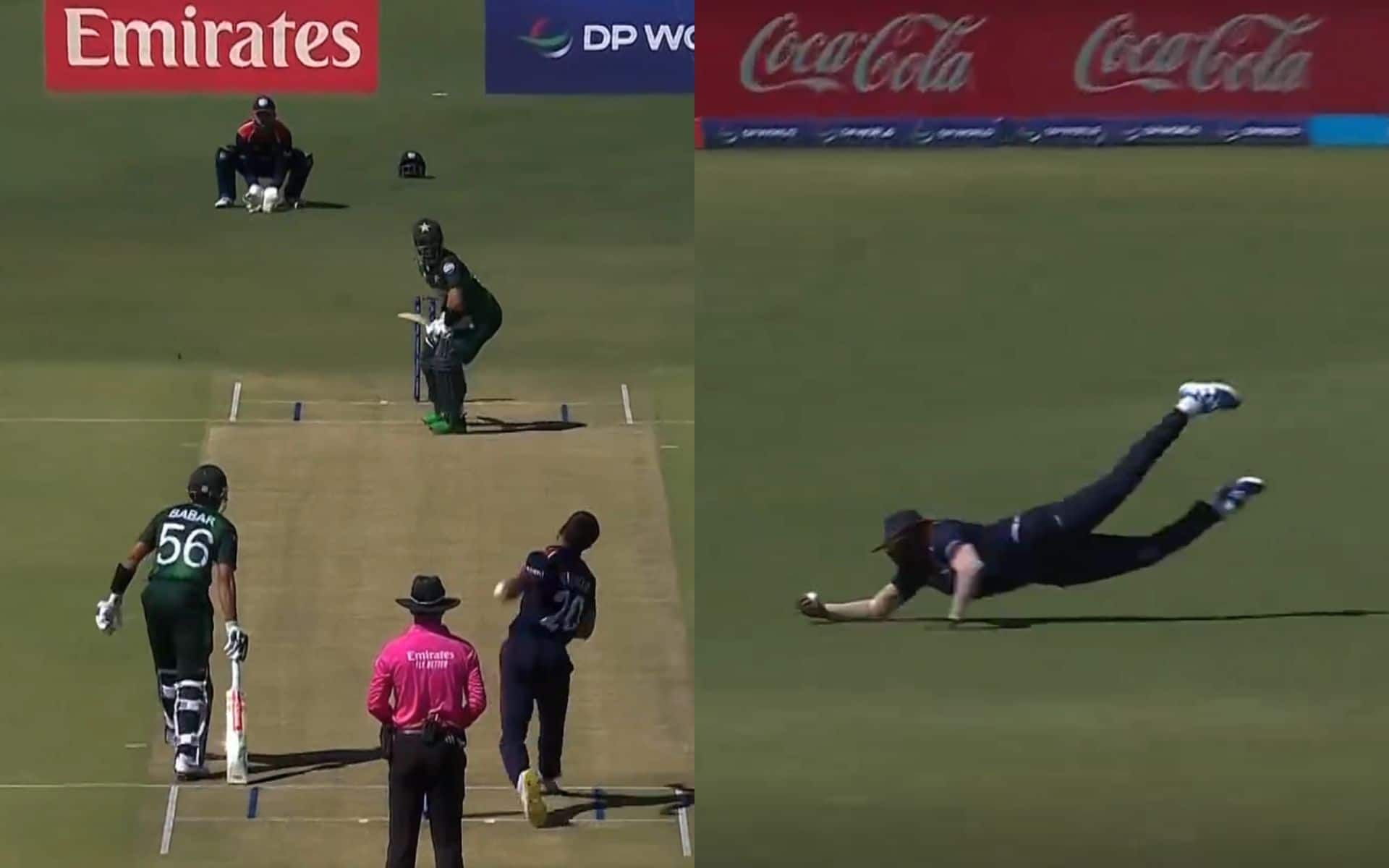 Steven Taylor's out-of-the-world catch to dismiss Rizwan (X.com)