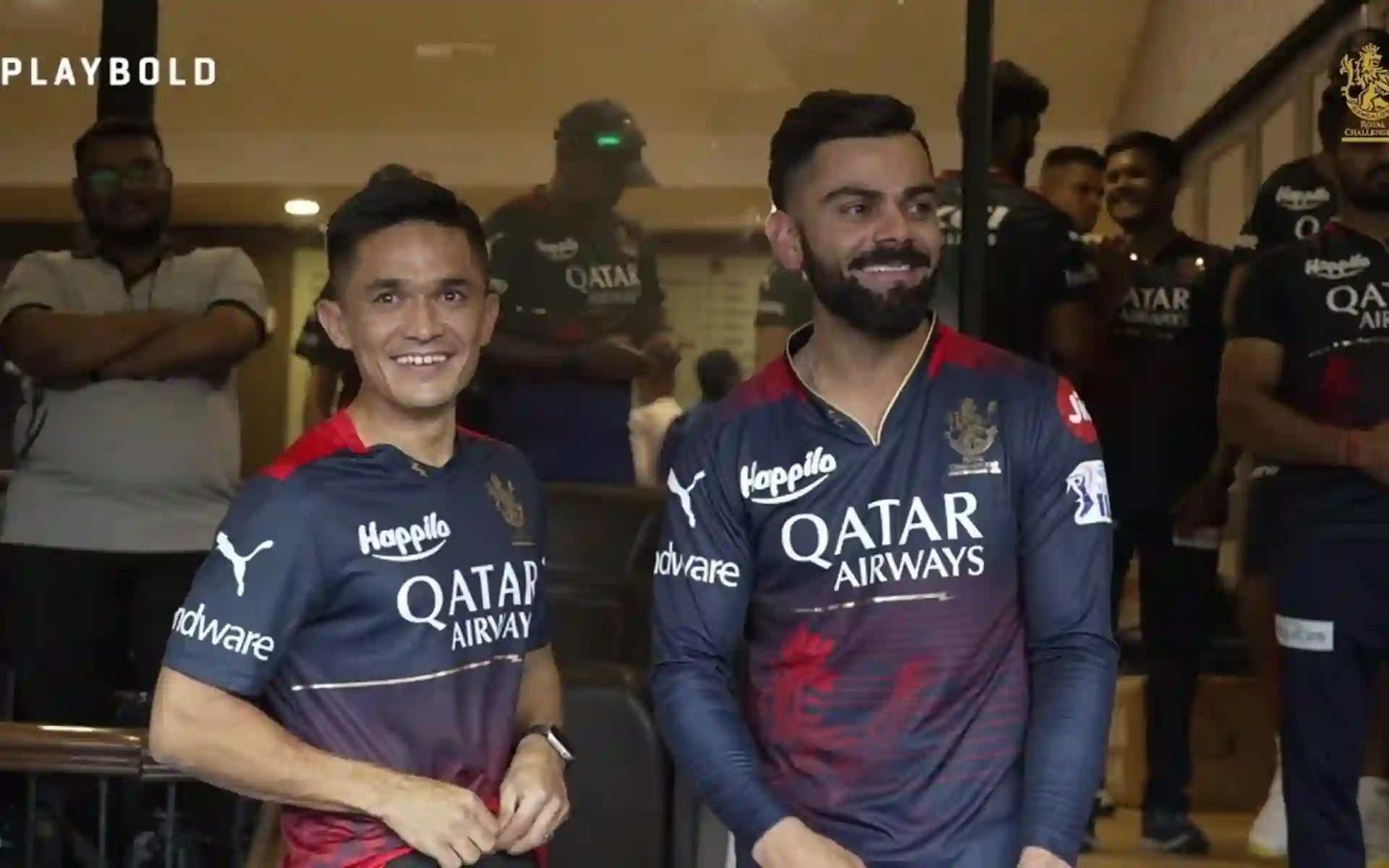Virat Kohli and Sunil Chhetri at M. Chinnaswamy (x.com)