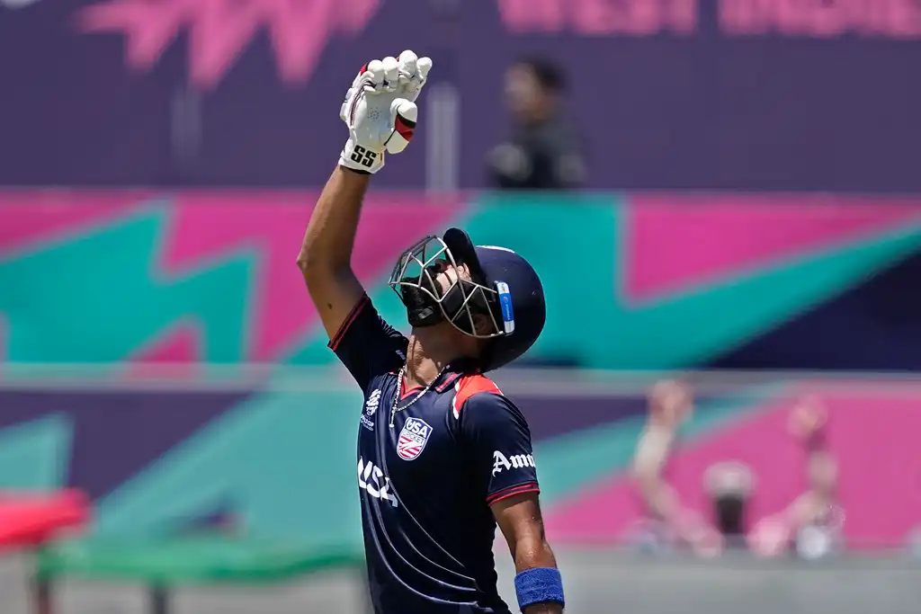 Monank celebrates his fifty Vs Pakistan [AP]
