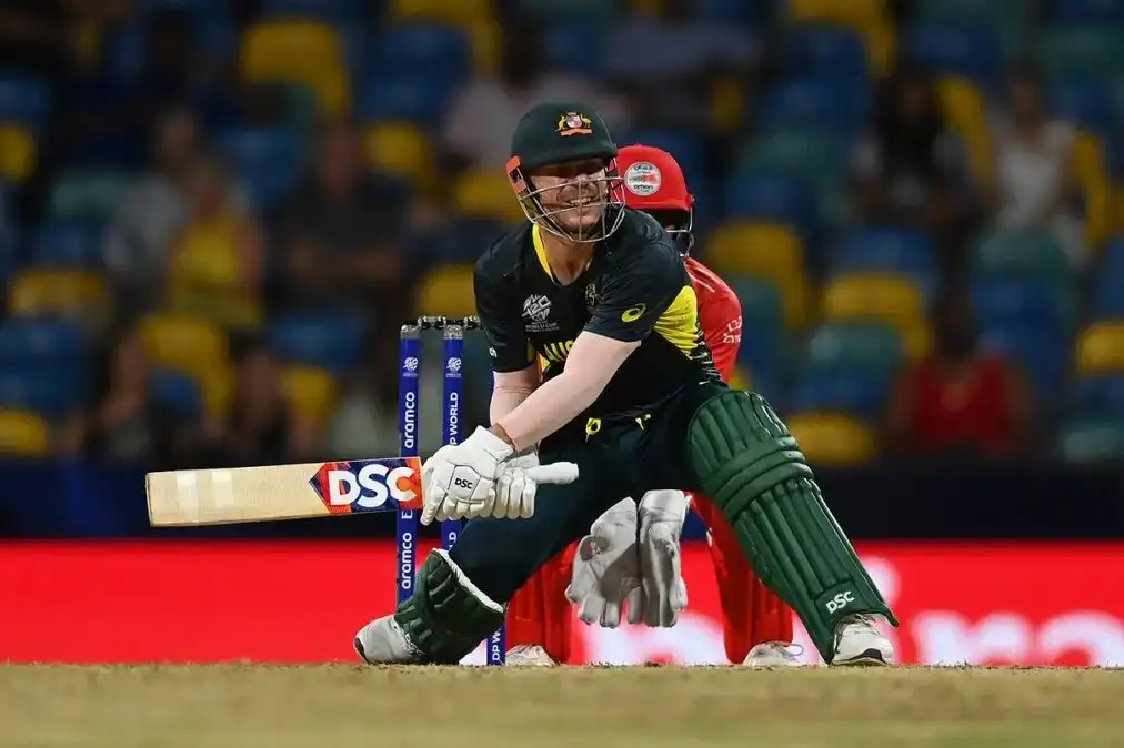 David Warner during his time vs OMAN [x.com]