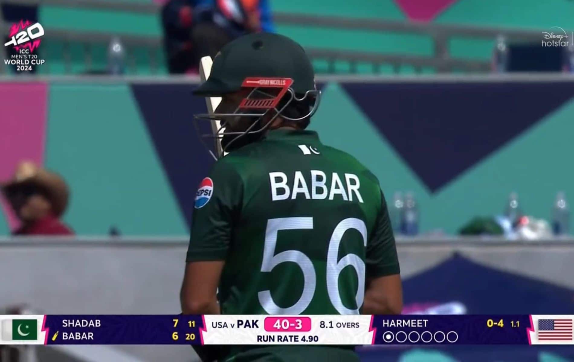 Babar Azam scored 43-ball 44 against USA which ended in loss (X)