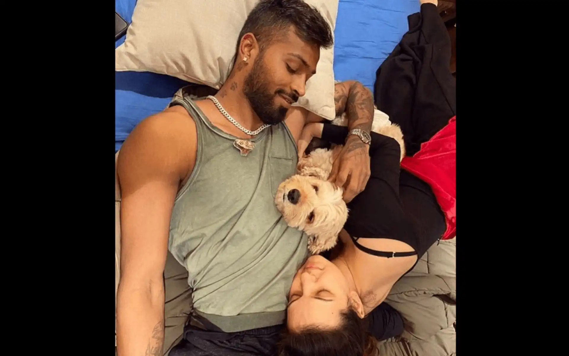 Hardik Pandya with wife Natasa Stankovic and pet dog (X.com)