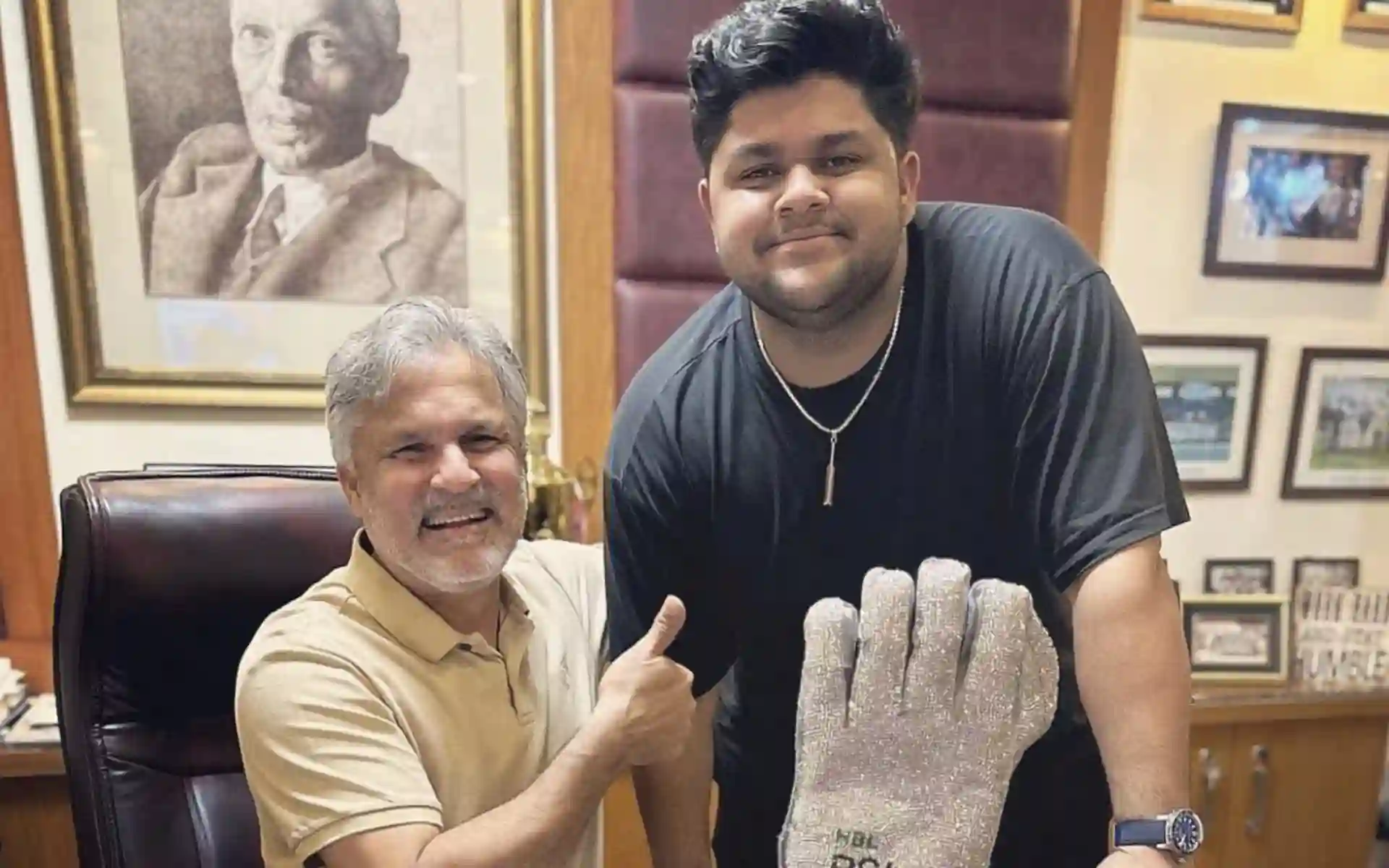 Azam Khan with his father, Moin Khan (x.com)