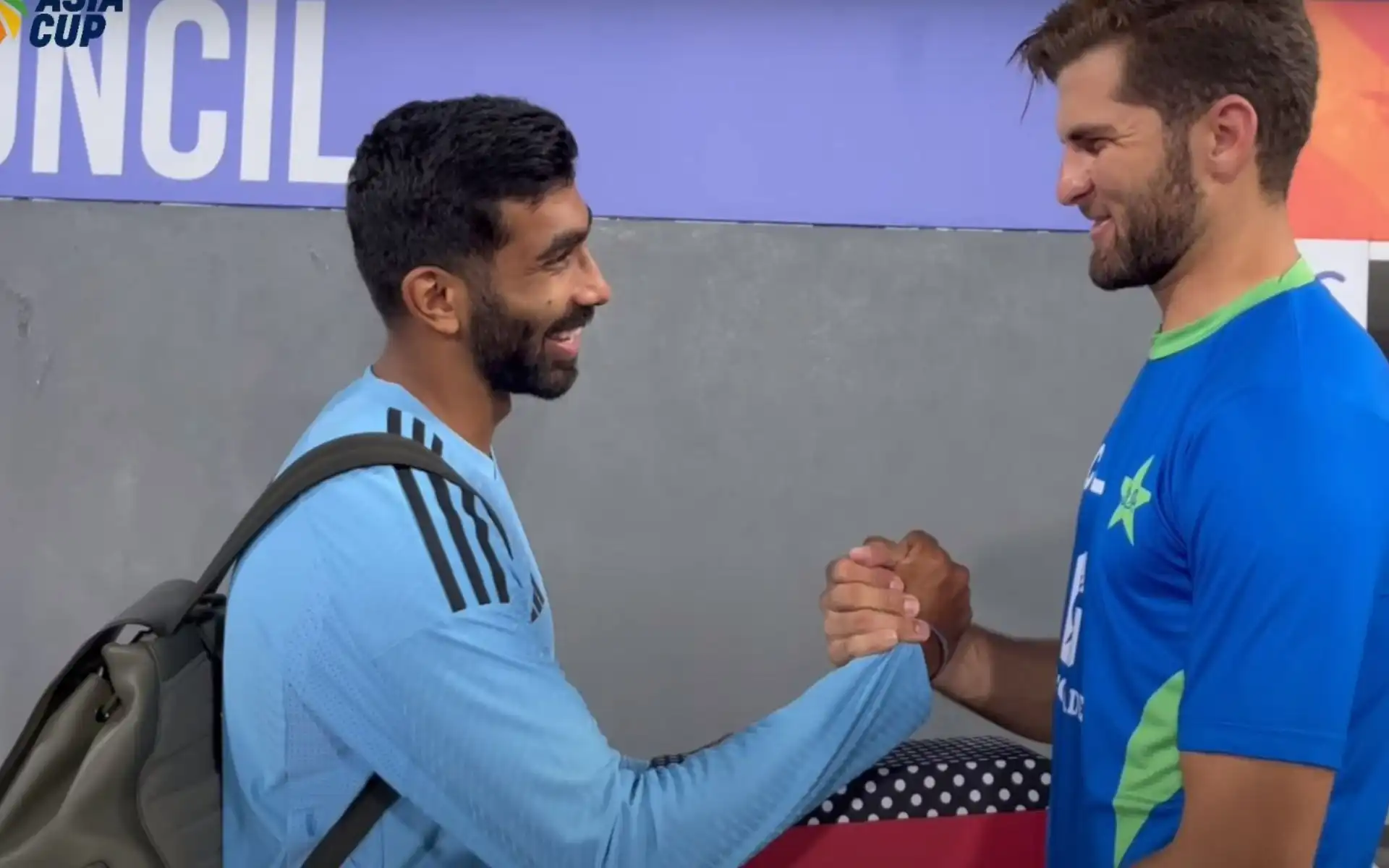 Jasprit Bumrah, Shaheen Afridi's meet during Asia Cup 2023 (x.com)