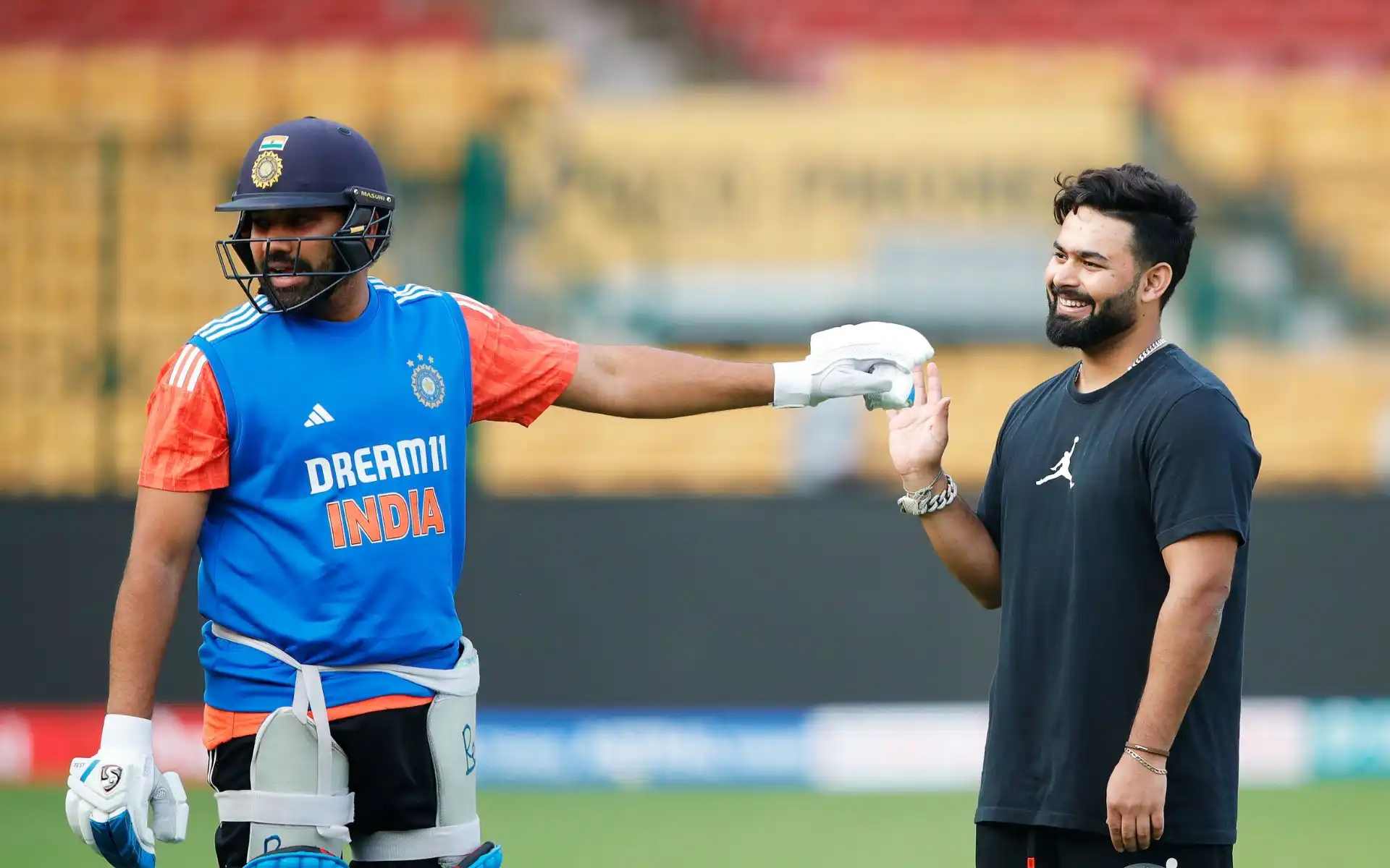 Rohit Sharma with Rishabh Pant in India nets (x.com)