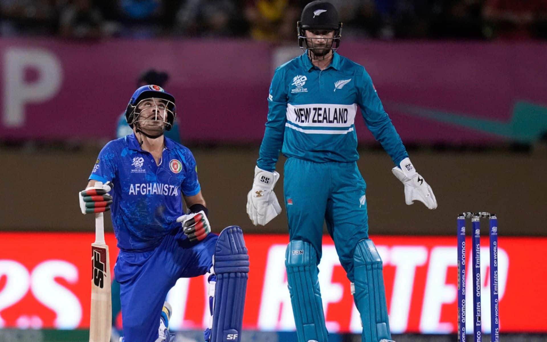 Gurbaz celebrated a fifty against New Zealand in T20 WC 2024 (AP)