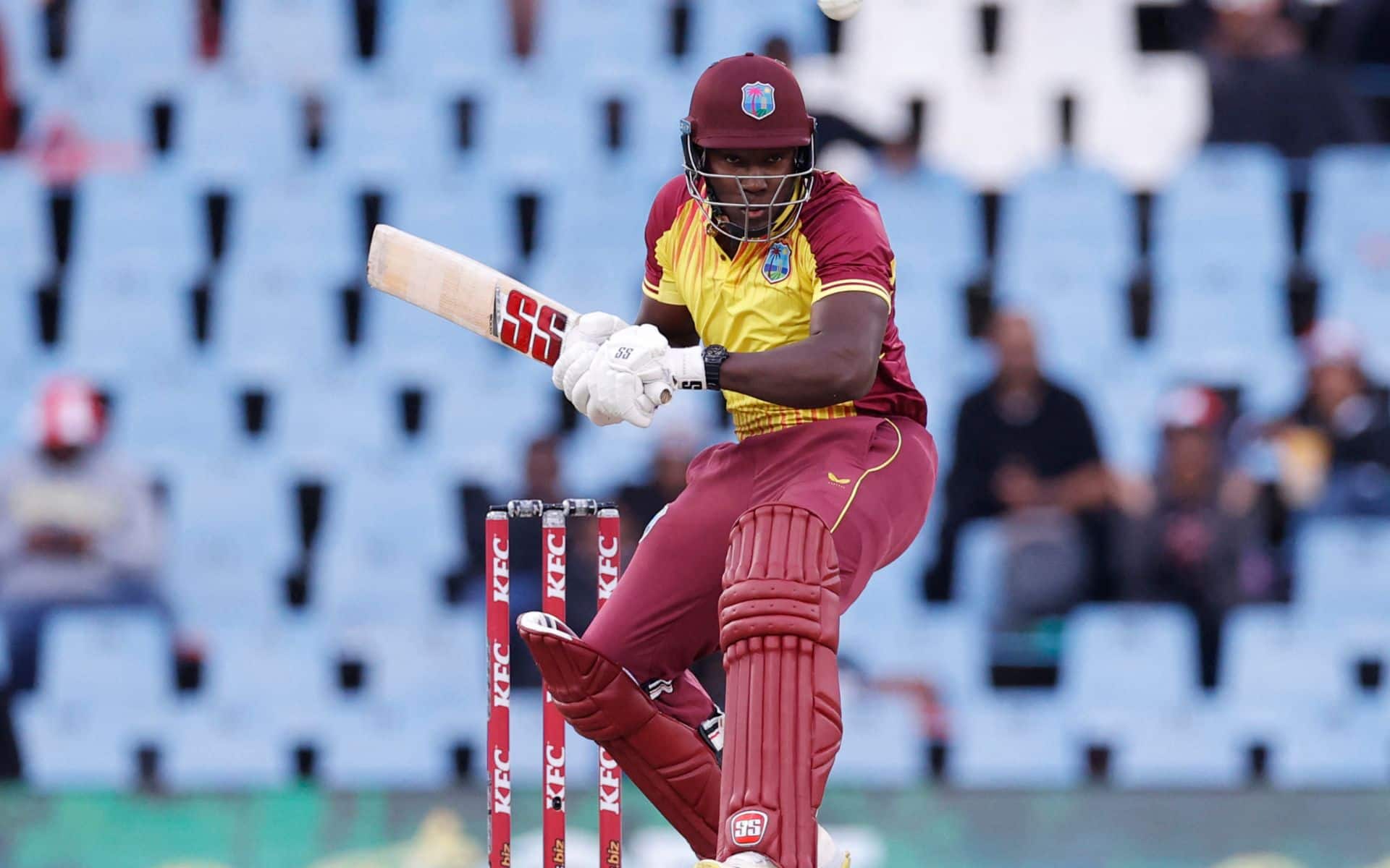 Rovman Powell is leading the West Indian team in the match [X]