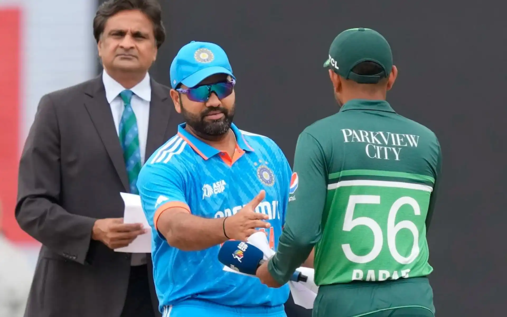 Indian captain Rohit Sharma and Pakistan skipper Babar Azam back in September 2023 (AP)