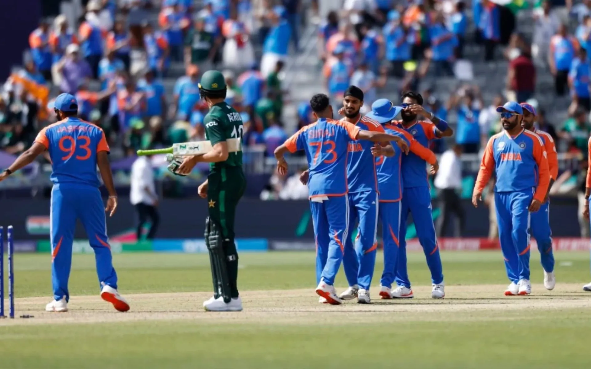 Indian players celebrating their win over PAK in 2024 T20 World Cup (AP)