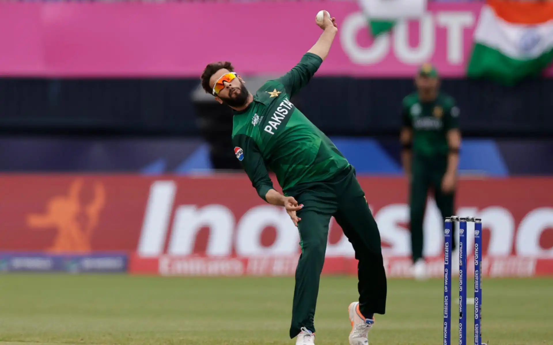 Imad Wasim during PAK vs IND (AP)