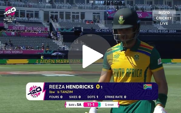 [Watch] Hendricks Departs For Golden Duck Against BAN As Curse For SA Openers Continues