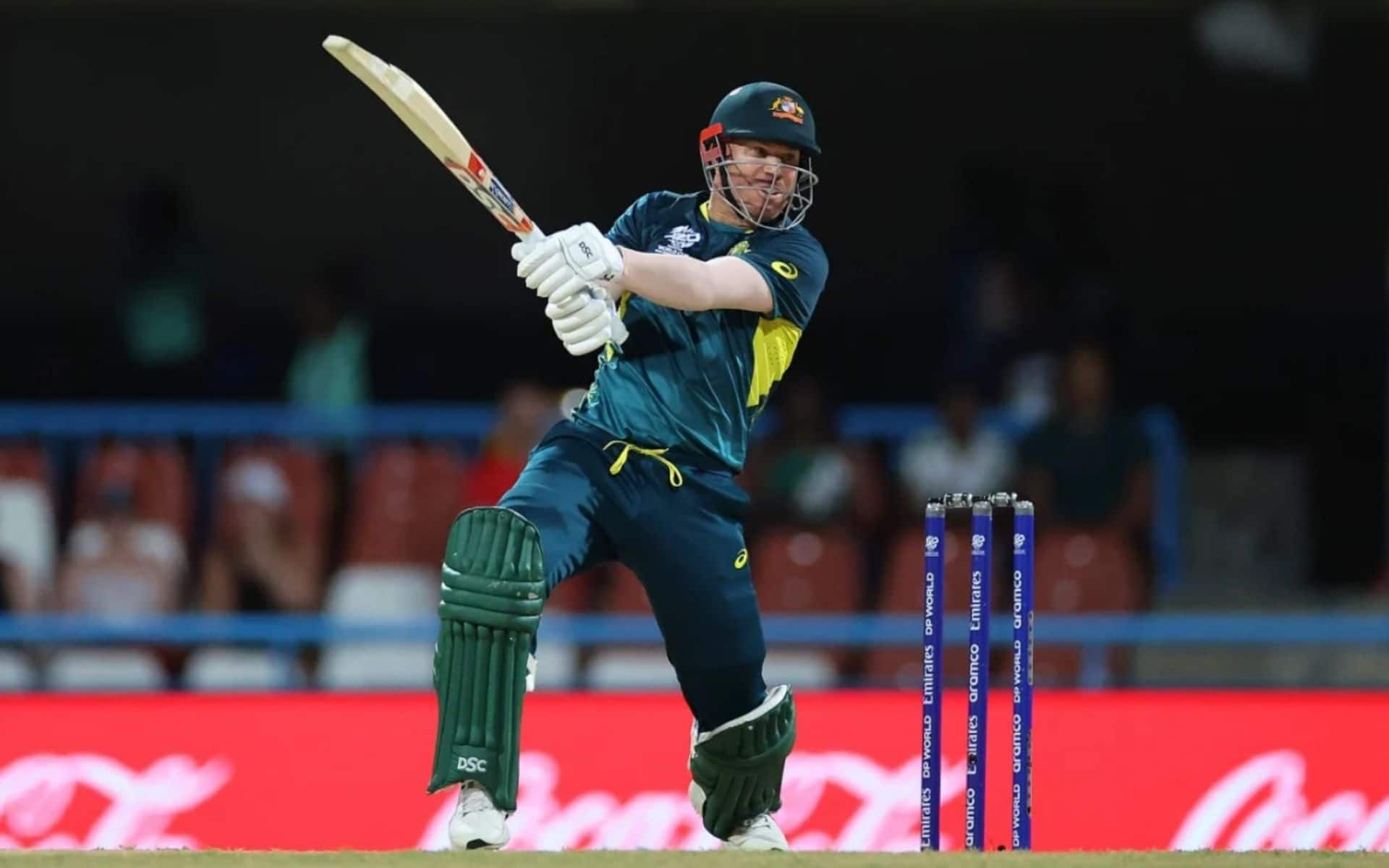 David Warner in action against Namibia at the 2024 T20 World Cup (x.com)