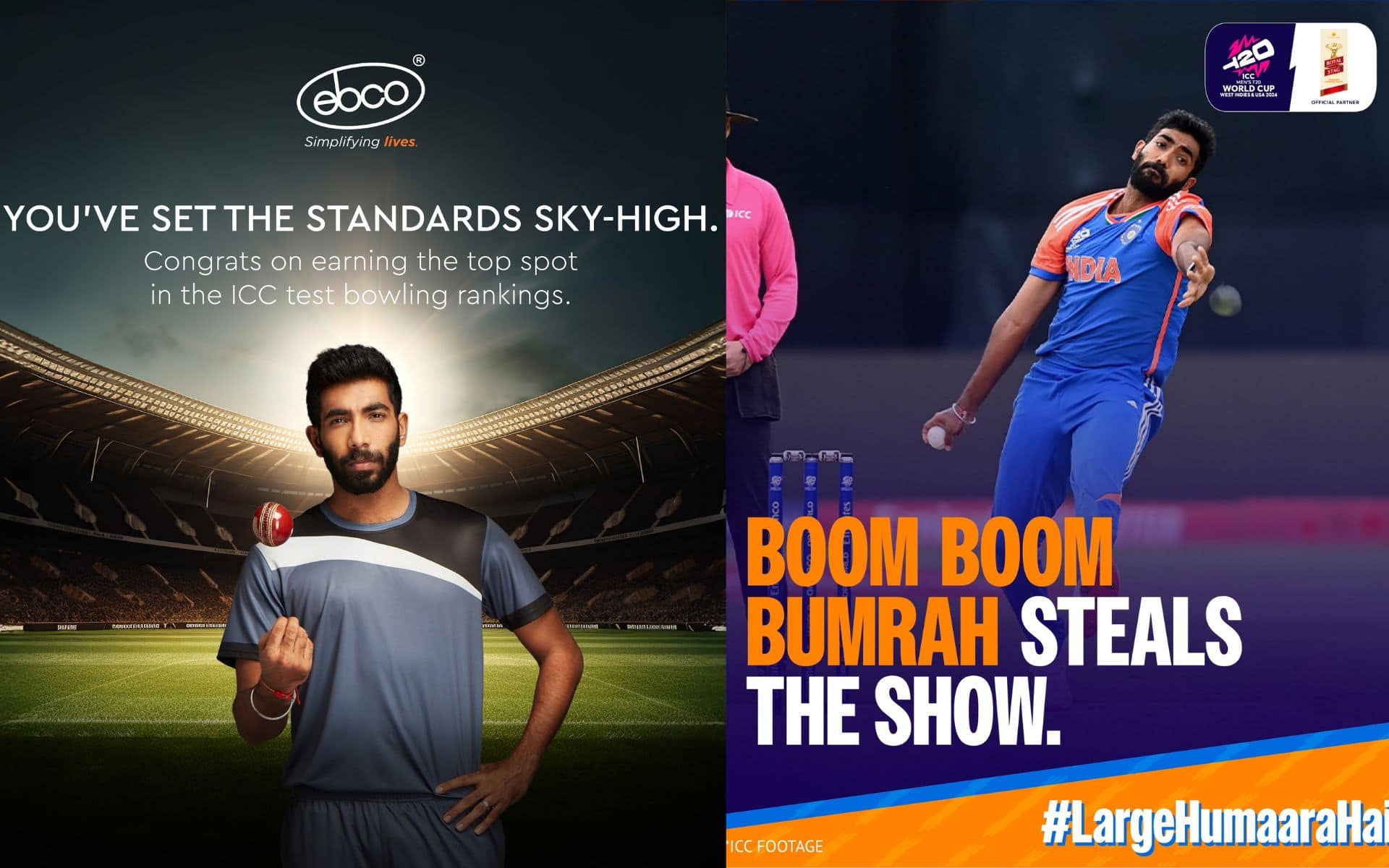 Jasprit Bumrah is a brand ambassador for Dream11, OnePlus, Royal Stag and more [X.com]