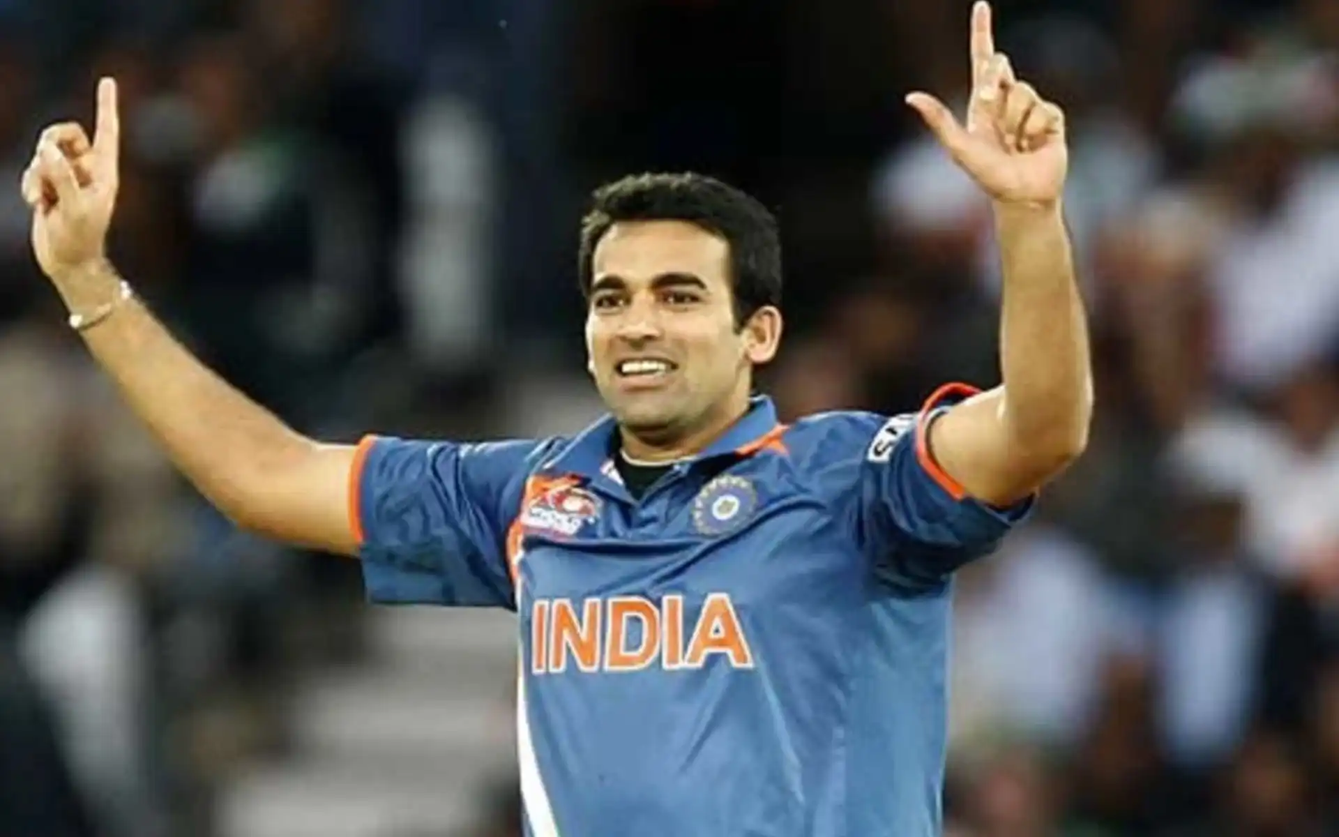 Zaheer Khan celebrating an Irish wicket at the 2009 T20 World Cup (AP)