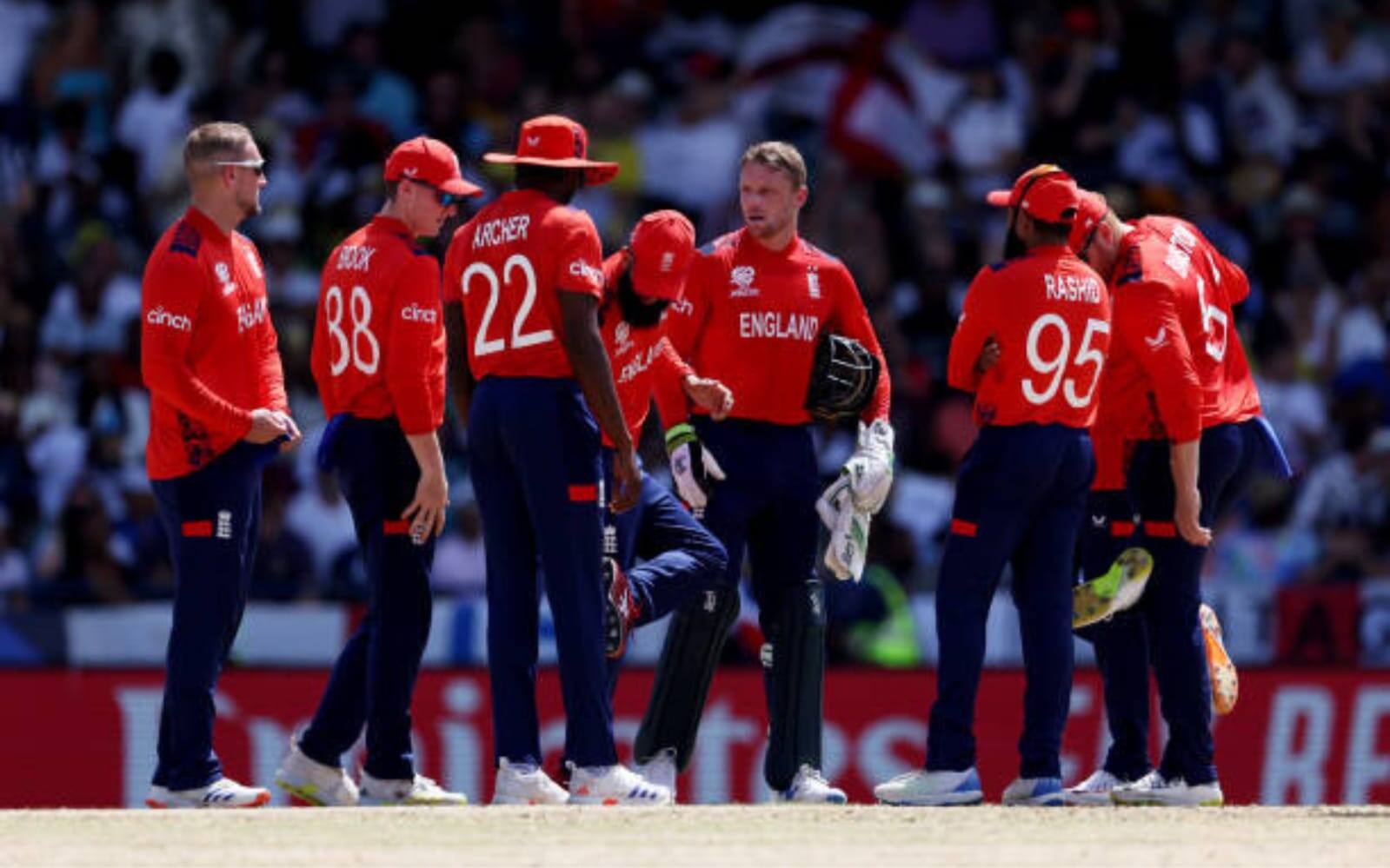 England team in action in T20 World Cup [X]