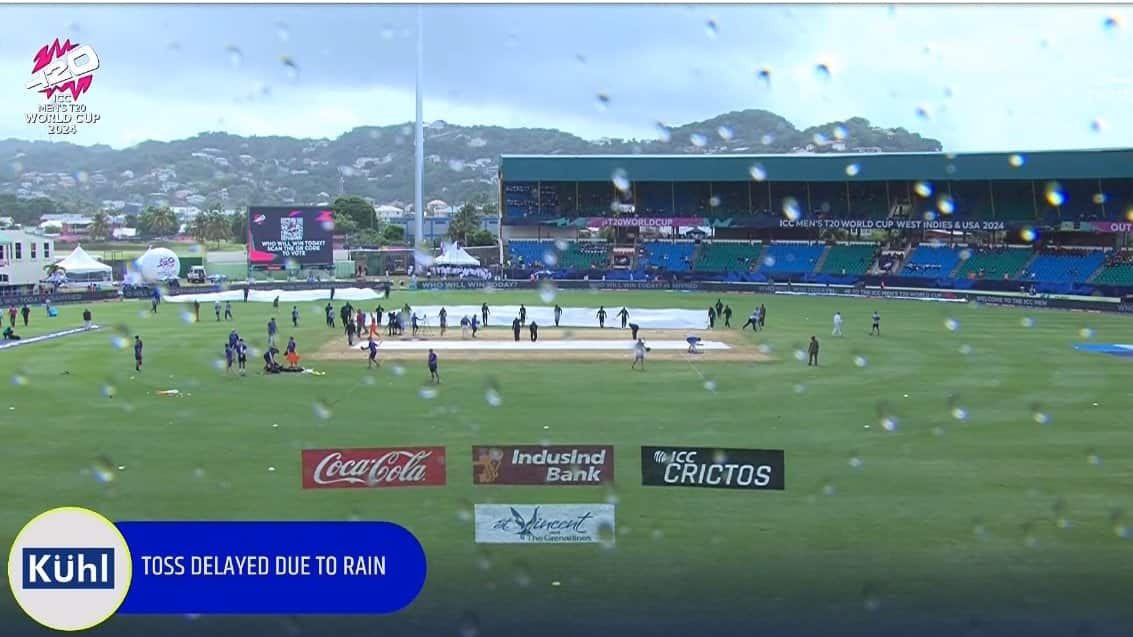 Toss delayed due to rain interruption [X.com]