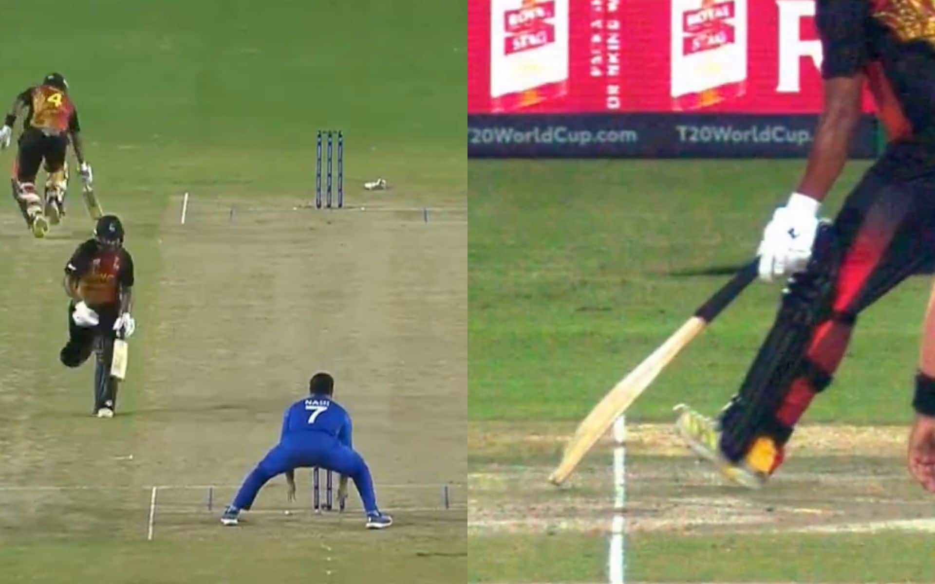 Assad Vala's half-hearted attempt resulted in a crucial run-out (x)