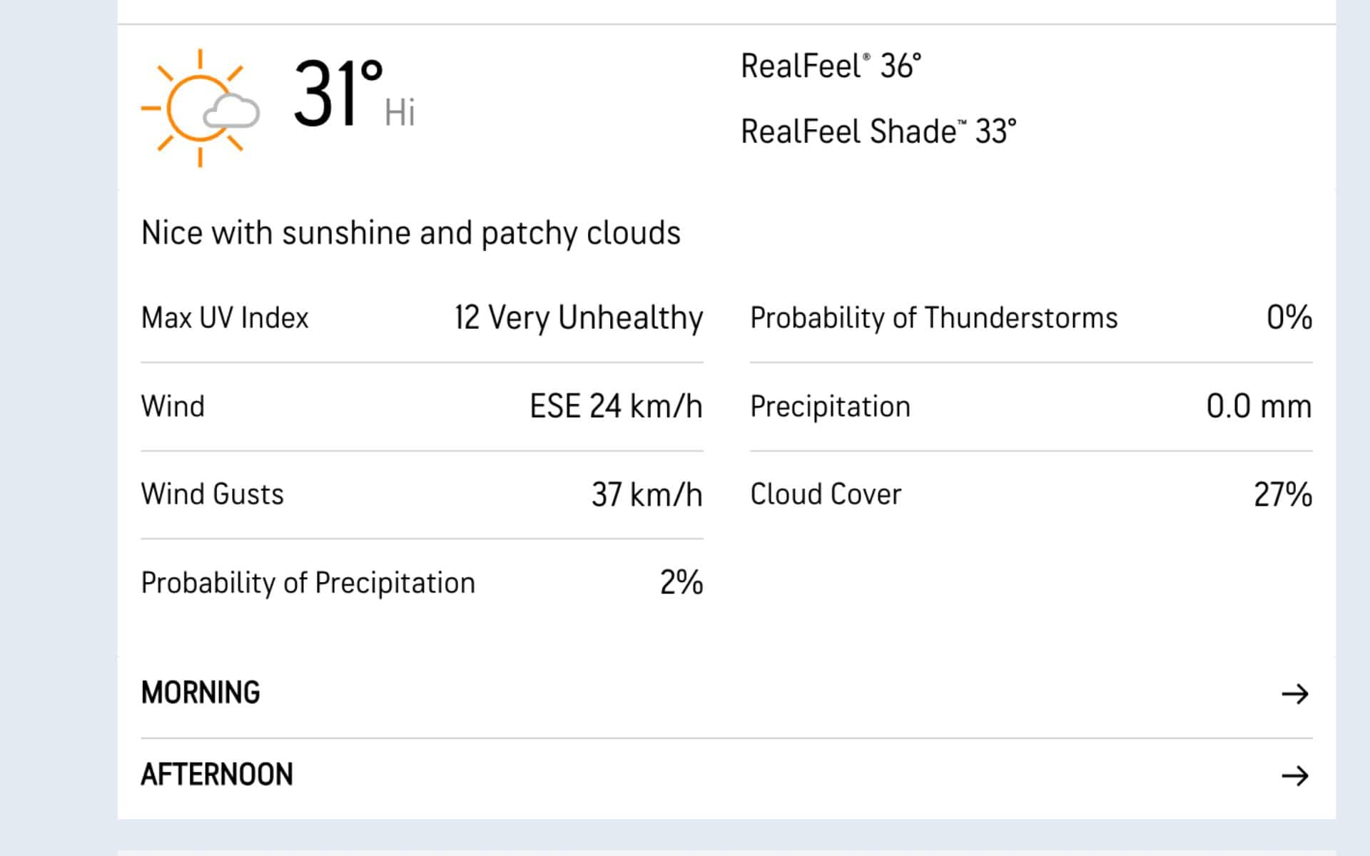Weather Report For SA vs NEP (accuweather.com)