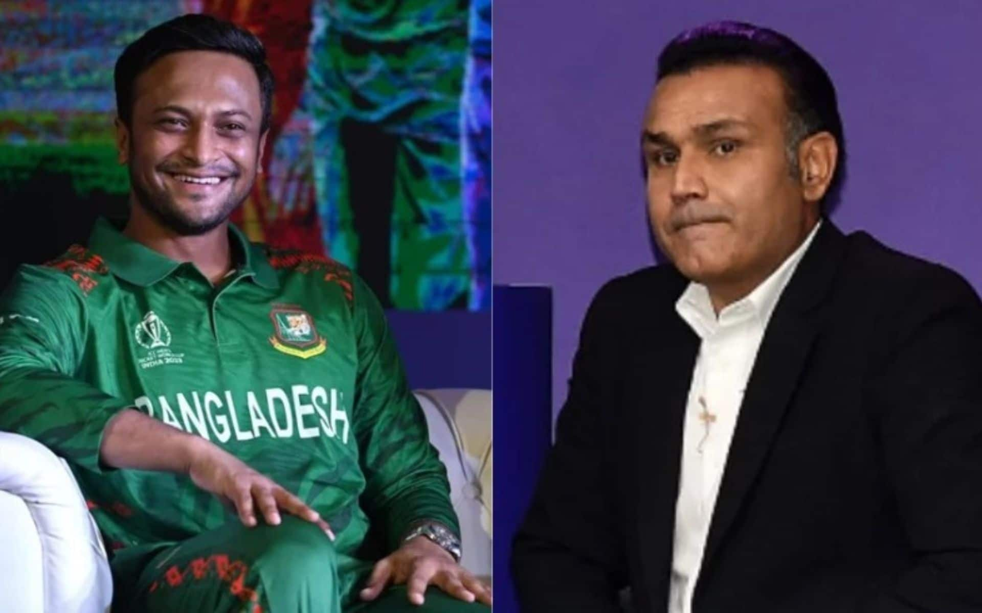 Shakib Al Hasan hit back at Virender Sehwag (x.com)