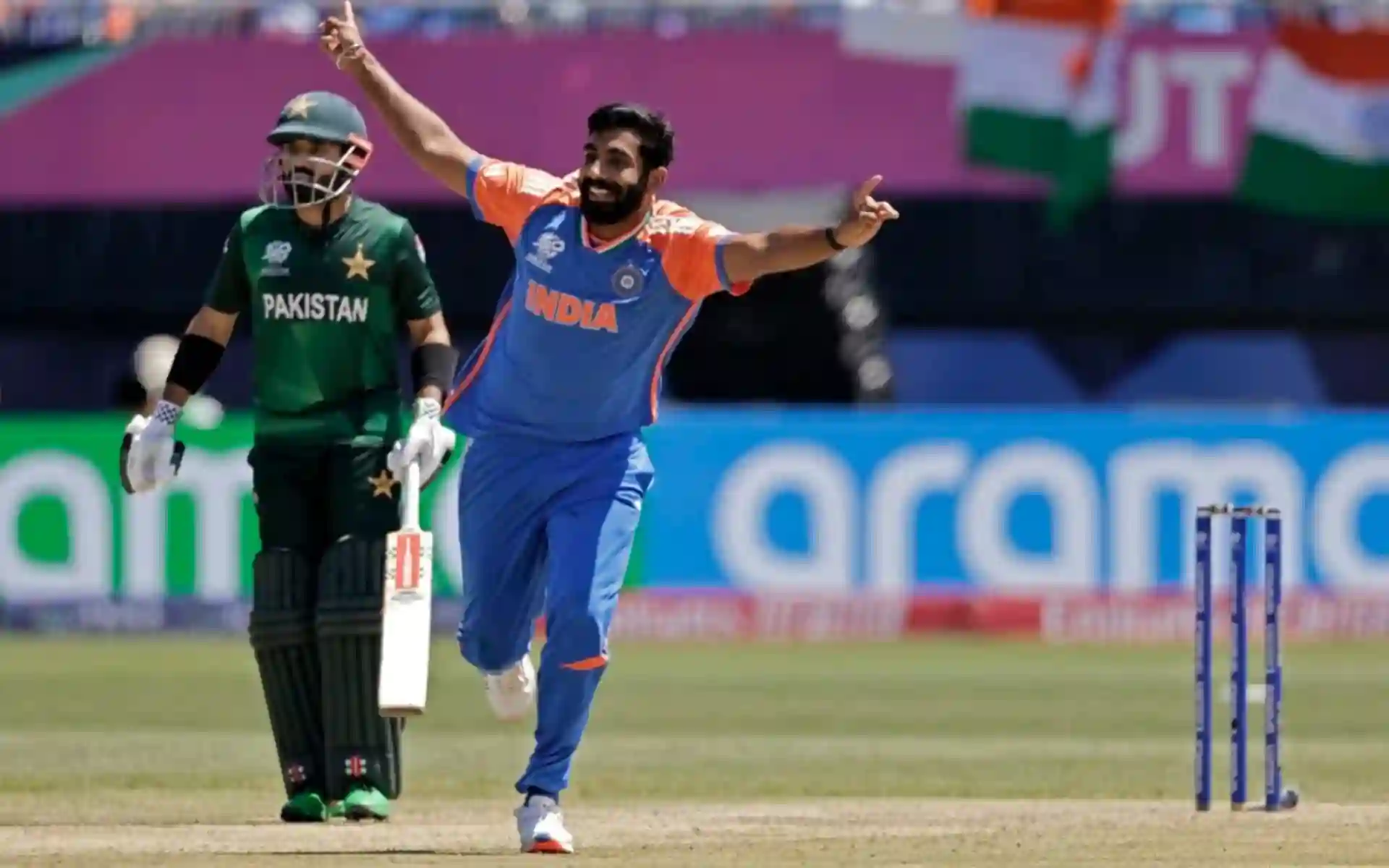 Jasprit Bumrah celebrating a wicket in 2024 T20 World Cup (x.com)