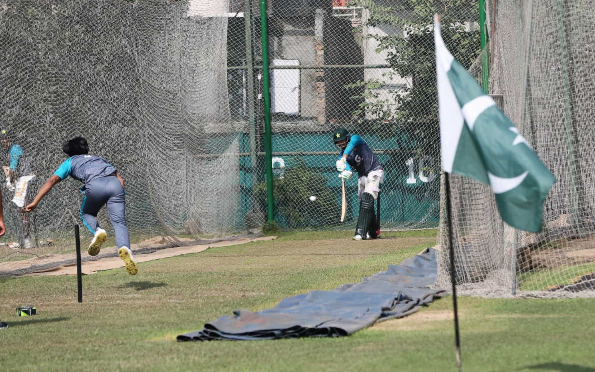 Pakistan players training in nets (x.com)