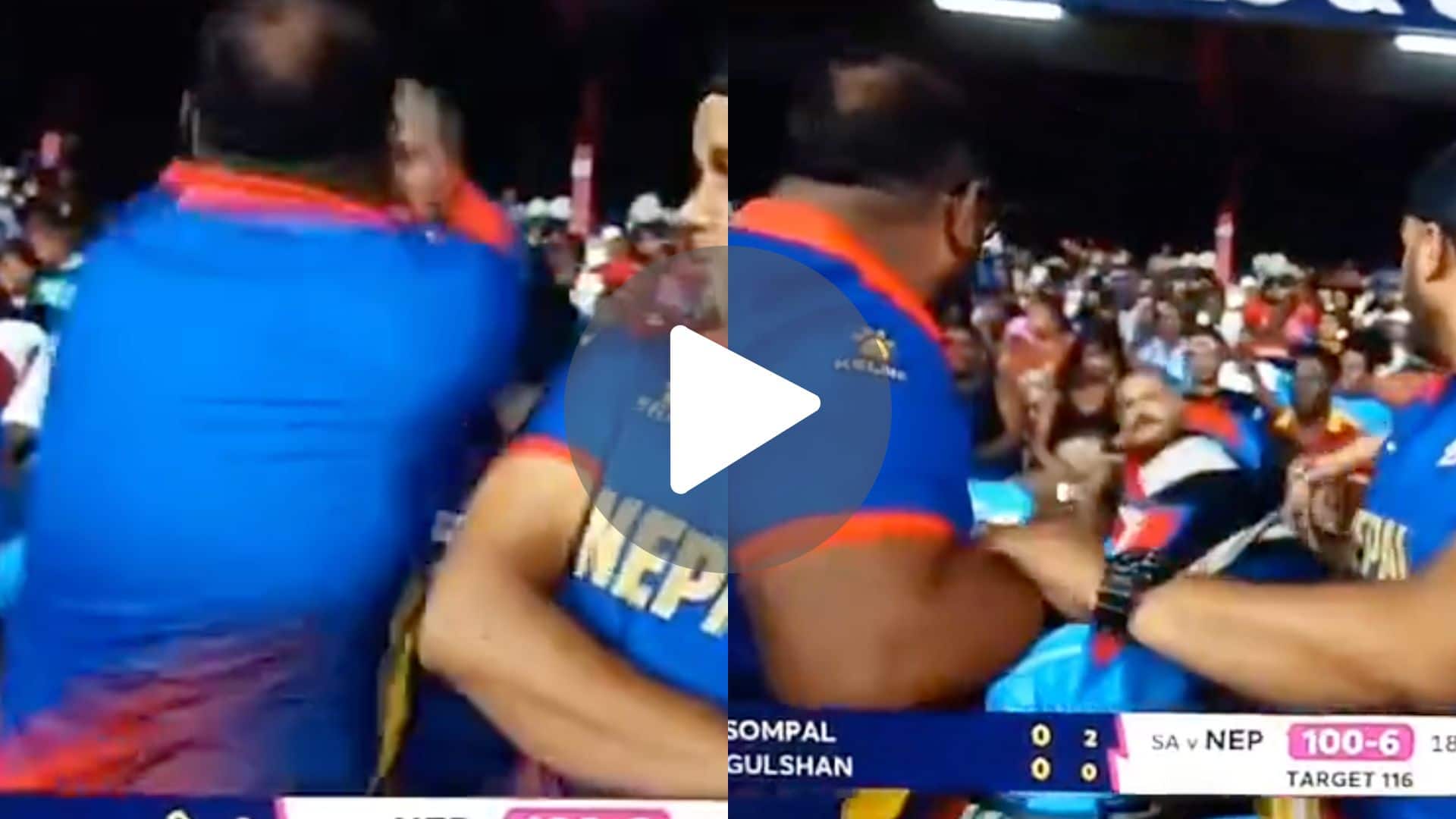 [Watch] Nepal Fans' Fight Goes Viral Amid Team's Heartbreaking 1-Run Loss To SA