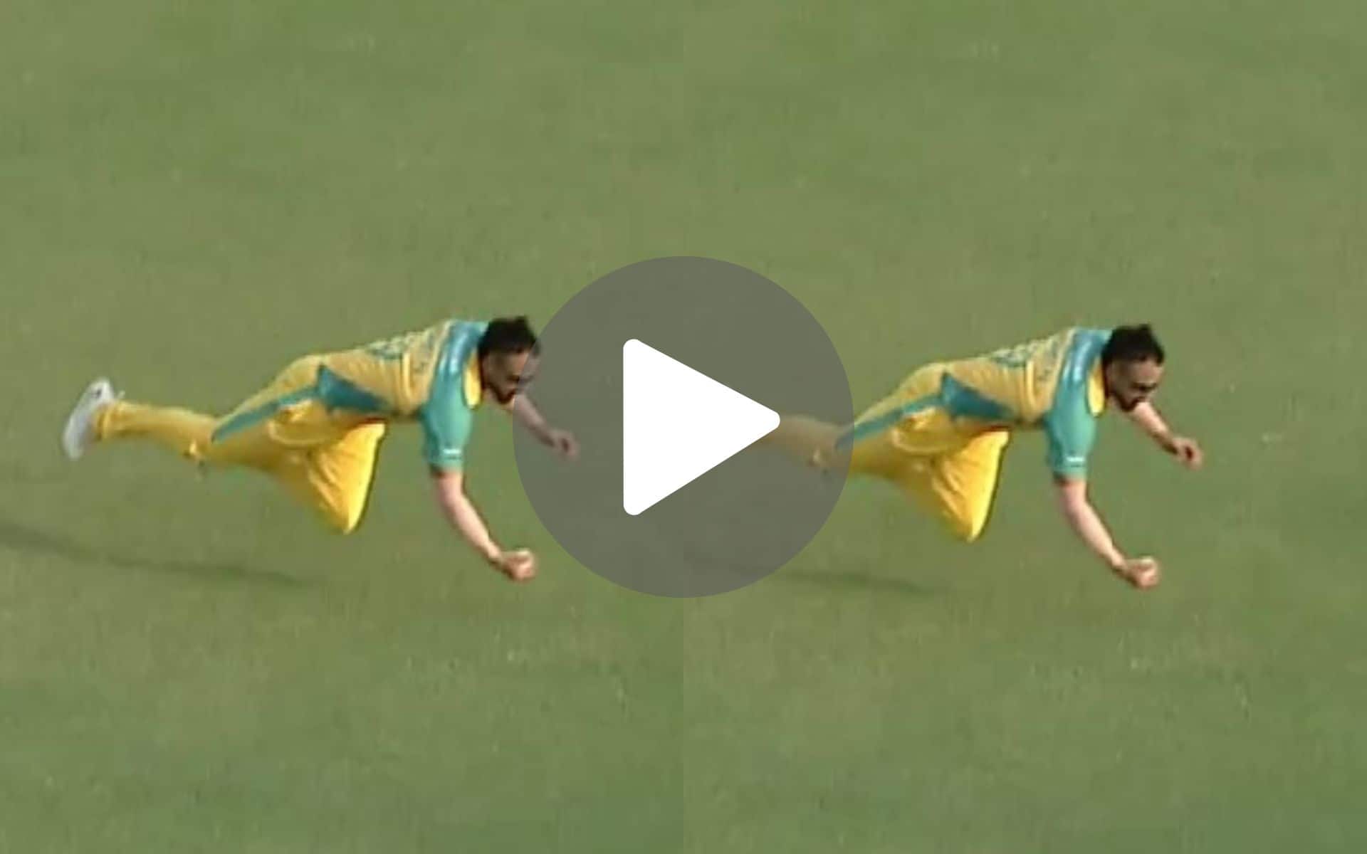 [Watch] IPL 2024 'Best Catch' Winner Ramandeep Singh Takes A Blinder In Sher-E-Punjab T20 Cup