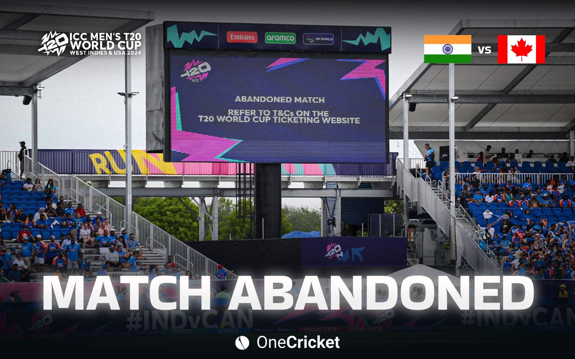 India vs Canada game has been called off (X.com)
