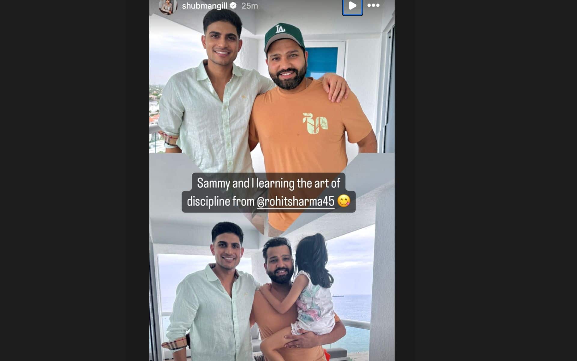 Shubman Gill with Indian captain Rohit Sharma in USA (X.com)