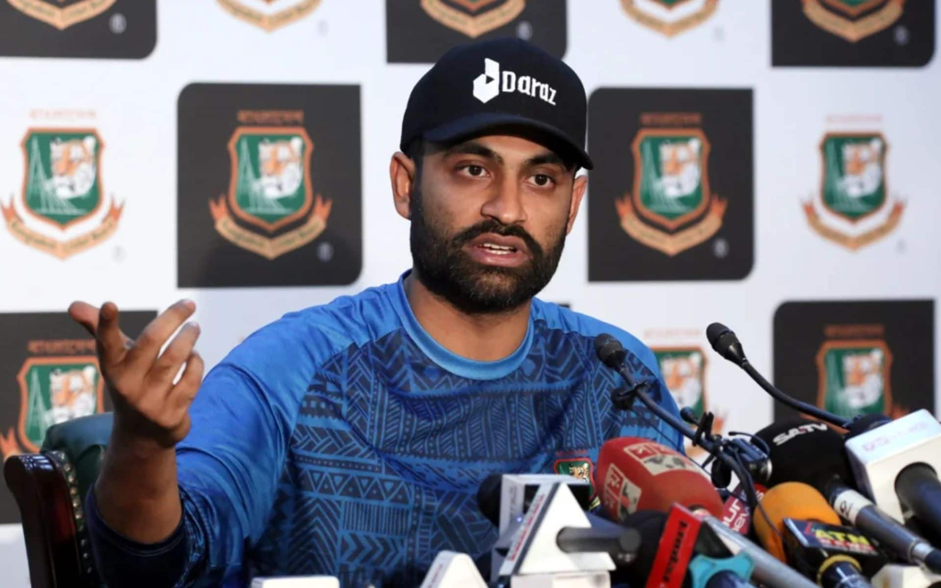 Tamim Iqbal during a press conference (BCB)